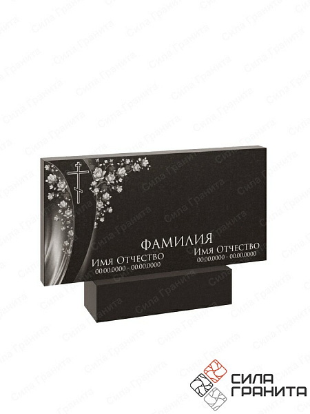 Памятник с гравировкой Цветы 60